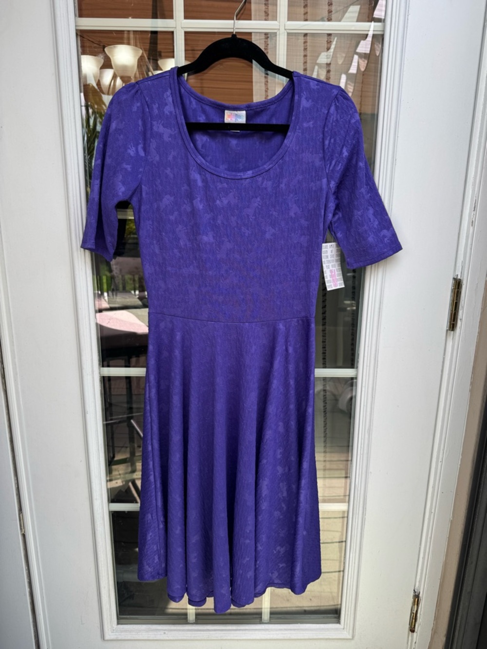 Z🐞LuLaRoe Purple Unicorn Print Midi Dress